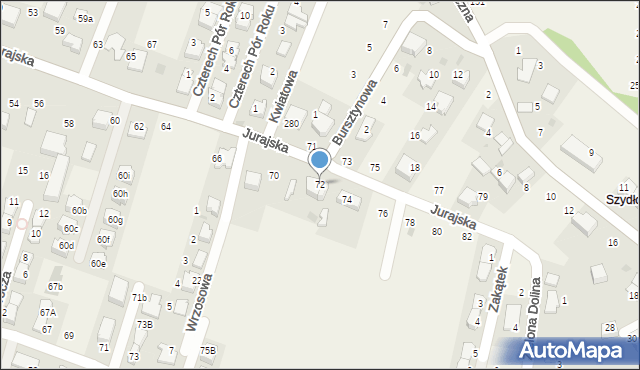 Modlnica, Jurajska, 72, mapa Modlnica