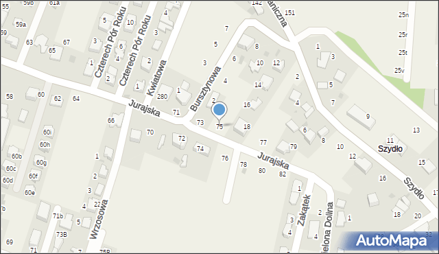 Modlnica, Jurajska, 75, mapa Modlnica