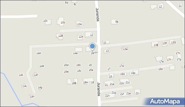 Nowy Sącz, Juranda, 14, mapa Nowego Sącza