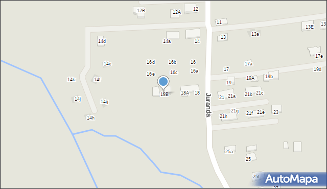 Nowy Sącz, Juranda, 18B, mapa Nowego Sącza