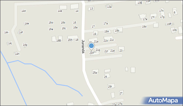 Nowy Sącz, Juranda, 21h, mapa Nowego Sącza