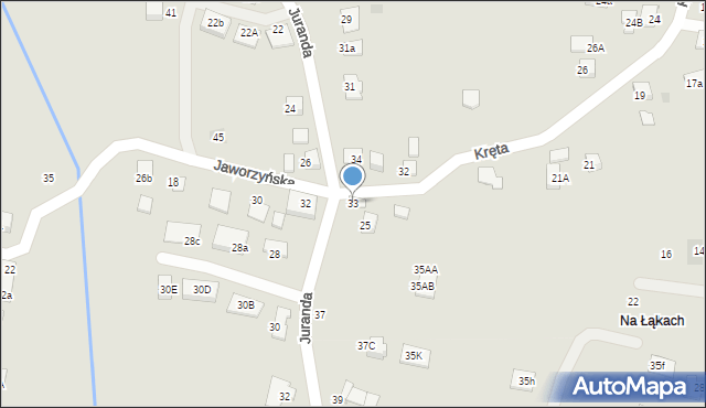 Nowy Sącz, Juranda, 33, mapa Nowego Sącza