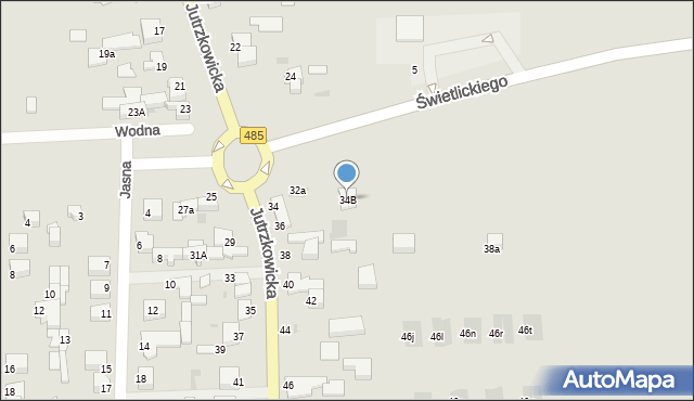 Pabianice, Jutrzkowicka, 34B, mapa Pabianic