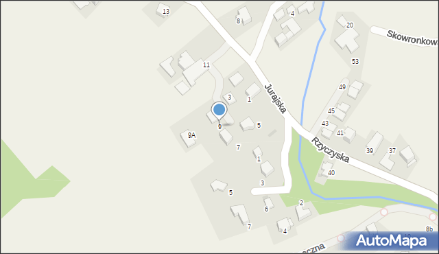 Pękowice, Jurajska, 9, mapa Pękowice