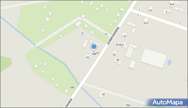 Piaseczno, Julianowska, 49a, mapa Piaseczno