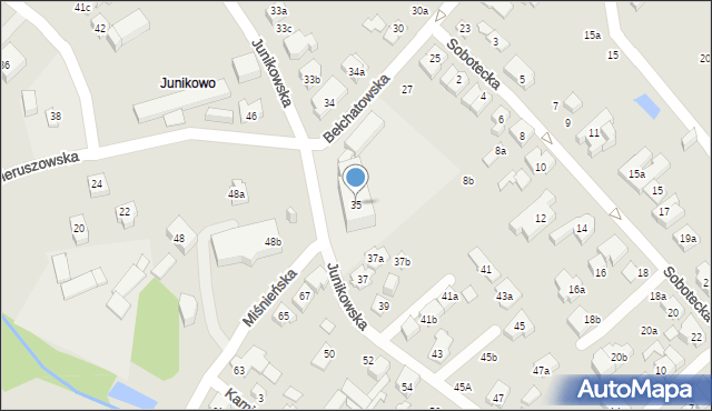 Poznań, Junikowska, 35, mapa Poznania