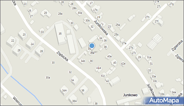 Poznań, Junikowska, 36a, mapa Poznania