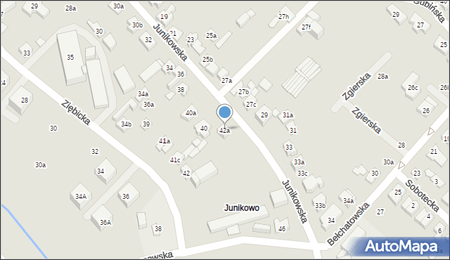 Poznań, Junikowska, 42a, mapa Poznania