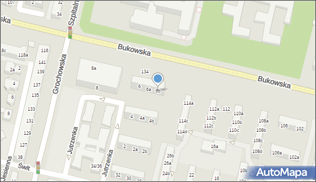 Poznań, Jutrzenka, 6b, mapa Poznania