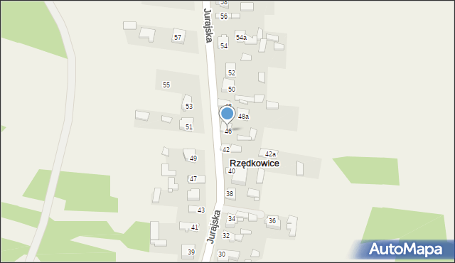 Rzędkowice, Jurajska, 46, mapa Rzędkowice