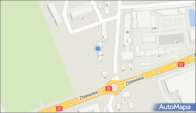 Starogard Gdański, Juranda ze Spychowa, 1, mapa Starogard Gdański