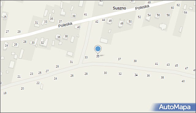 Suszno, Jutrzenki, 35, mapa Suszno