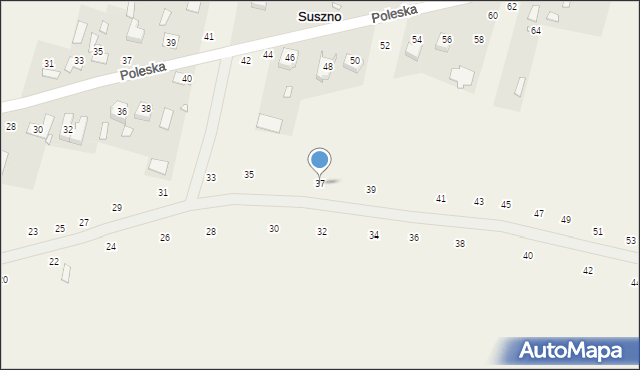 Suszno, Jutrzenki, 37, mapa Suszno