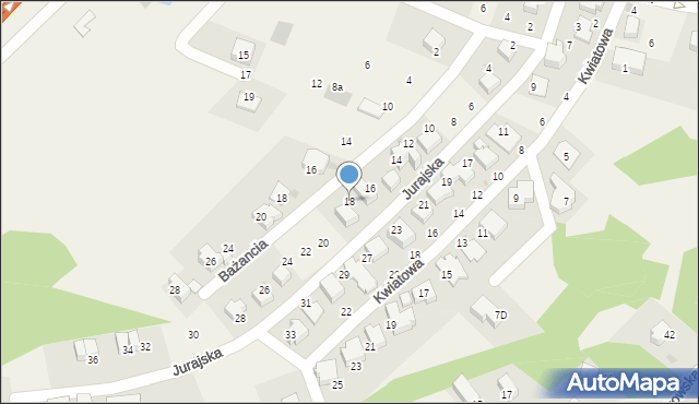 Szczyglice, Jurajska, 18, mapa Szczyglice