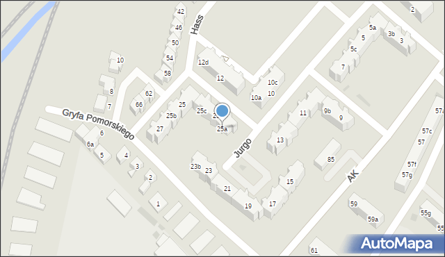 Tczew, Jurgo Władysława, 25a, mapa Tczew