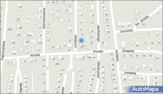 Tychy, Junaków, 19, mapa Tychów