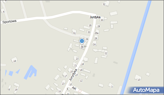 Tyszowce, Jurydyka, 25, mapa Tyszowce