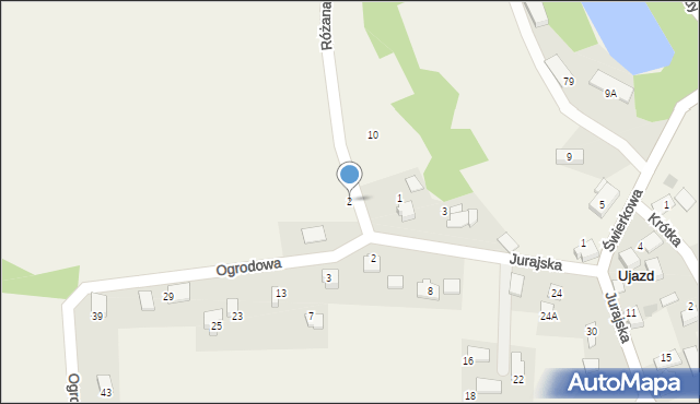 Ujazd, Jurajska, 2, mapa Ujazd