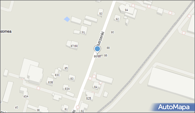 Warszawa, Jutrzenki, 86/88, mapa Warszawy