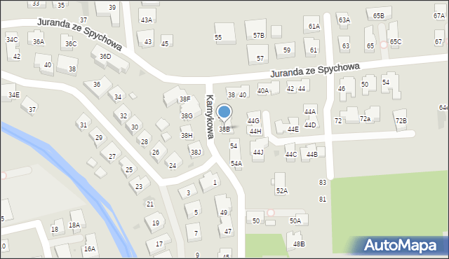 Warszawa, Juranda ze Spychowa, 38B, mapa Warszawy