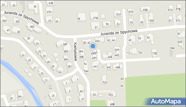 Warszawa, Juranda ze Spychowa, 44G, mapa Warszawy