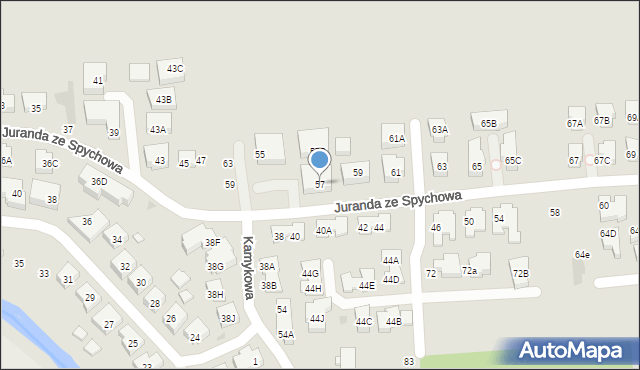 Warszawa, Juranda ze Spychowa, 57, mapa Warszawy