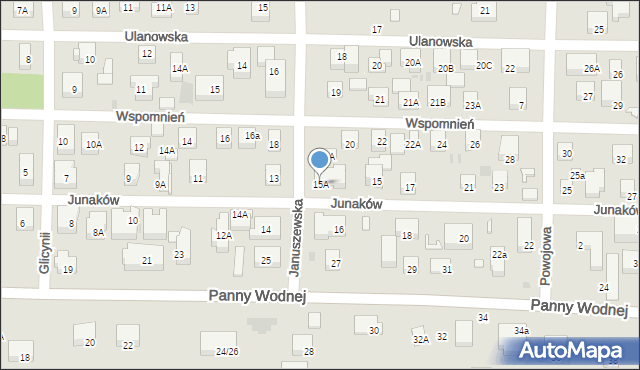 Warszawa, Junaków, 15A, mapa Warszawy