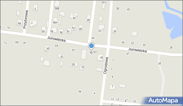 Wasilków, Jurowiecka, 51, mapa Wasilków