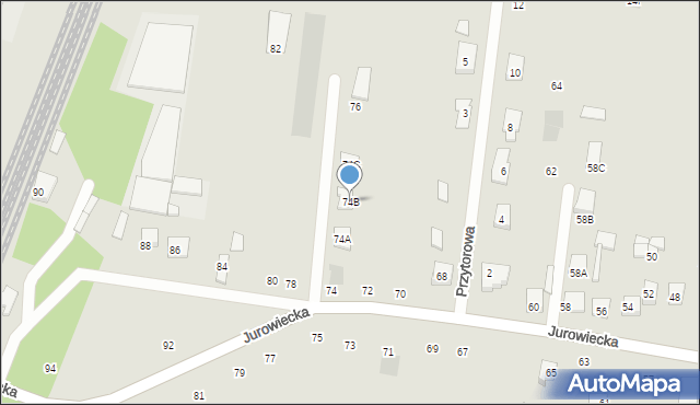 Wasilków, Jurowiecka, 74B, mapa Wasilków