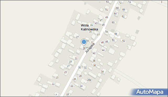 Wola Kalinowska, Jurajska, 25, mapa Wola Kalinowska