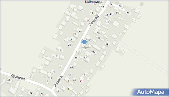 Wola Kalinowska, Jurajska, 28, mapa Wola Kalinowska