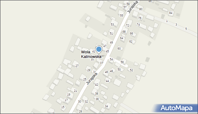 Wola Kalinowska, Jurajska, 39, mapa Wola Kalinowska