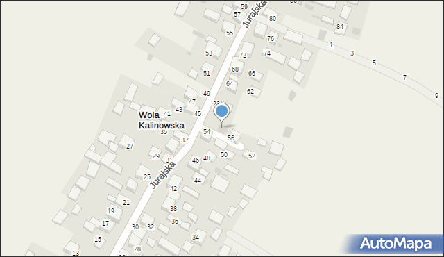 Wola Kalinowska, Jurajska, 58, mapa Wola Kalinowska