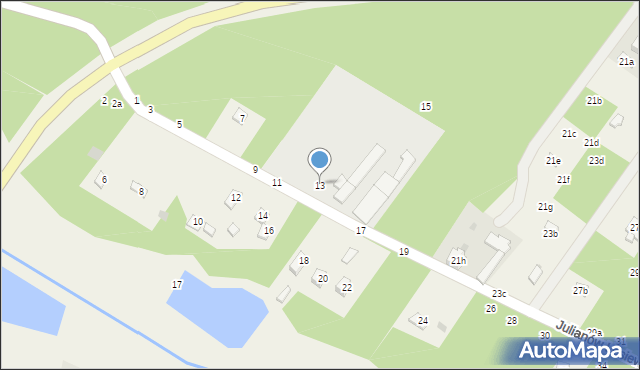 Wólka Lesiewska, Julianów Lesiewski, 13, mapa Wólka Lesiewska