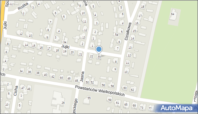 Wolsztyn, Jujki, 23, mapa Wolsztyn