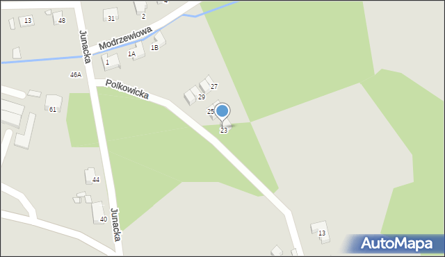 Wrocław, Junacka, 23a, mapa Wrocławia