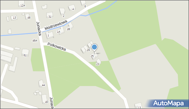 Wrocław, Junacka, 25b, mapa Wrocławia