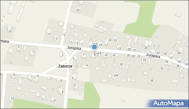 Zaborze, Jurajska, 6, mapa Zaborze