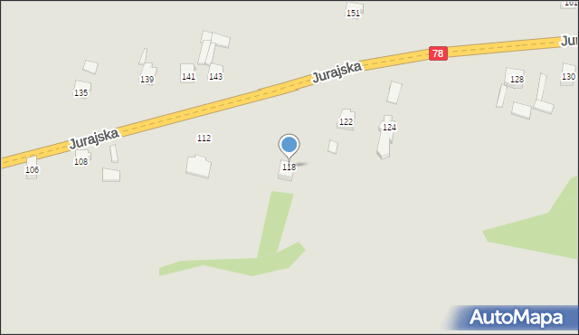 Zawiercie, Jurajska, 118, mapa Zawiercie