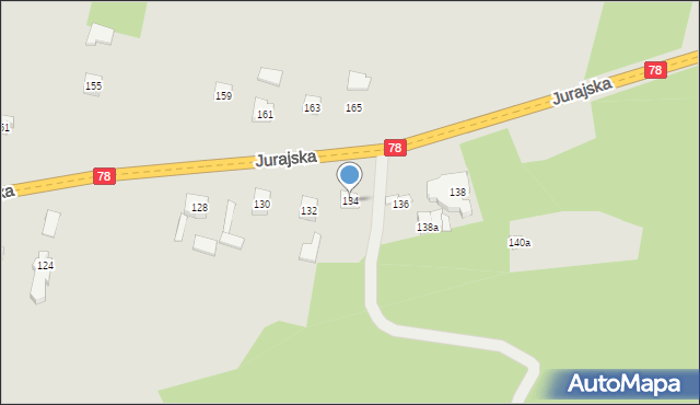 Zawiercie, Jurajska, 134, mapa Zawiercie