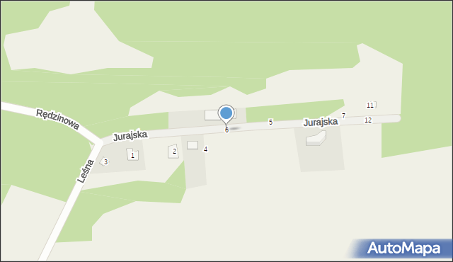 Zrębice, Jurajska, 6, mapa Zrębice