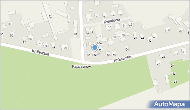 Aleksandrówka, Kalinowa, 64, mapa Aleksandrówka