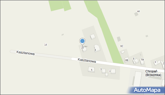 Babice, Kasztanowa, 10, mapa Babice