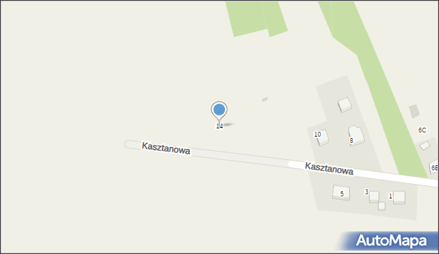Babice, Kasztanowa, 14, mapa Babice