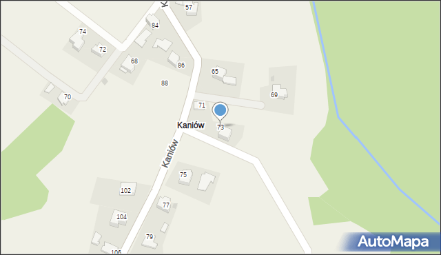 Bachowice, Kaniów, 73, mapa Bachowice