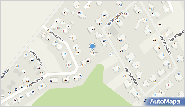 Bezrzecze, Karmelowa, 19, mapa Bezrzecze