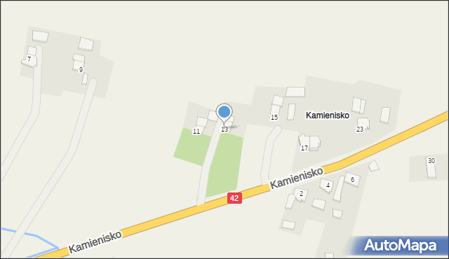 Biadacz, Kamienisko, 13, mapa Biadacz