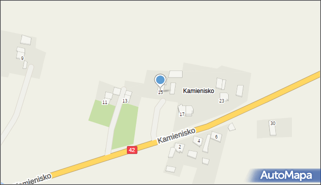 Biadacz, Kamienisko, 15, mapa Biadacz