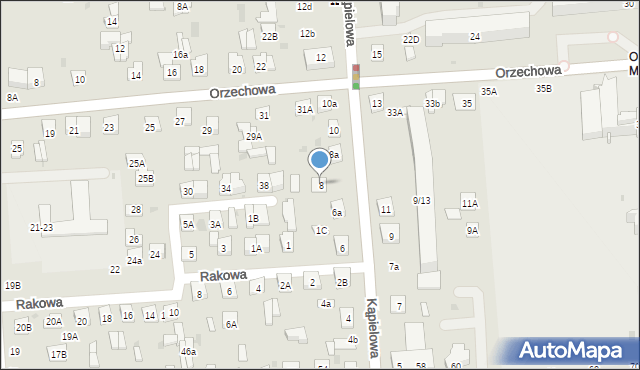 Biała Podlaska, Kąpielowa, 8, mapa Białej Podlaskiej