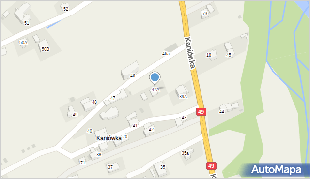 Białka Tatrzańska, Kaniówka, 47A, mapa Białka Tatrzańska